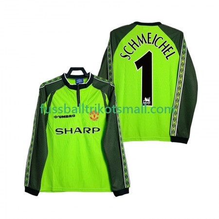Fußballtrikots Manchester United SCHMEICHEL 1 2000 Torwart Retro 1998 Langarm Heimtrikotsatz kaufen